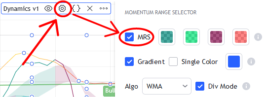 Momentum Range Selector Settings