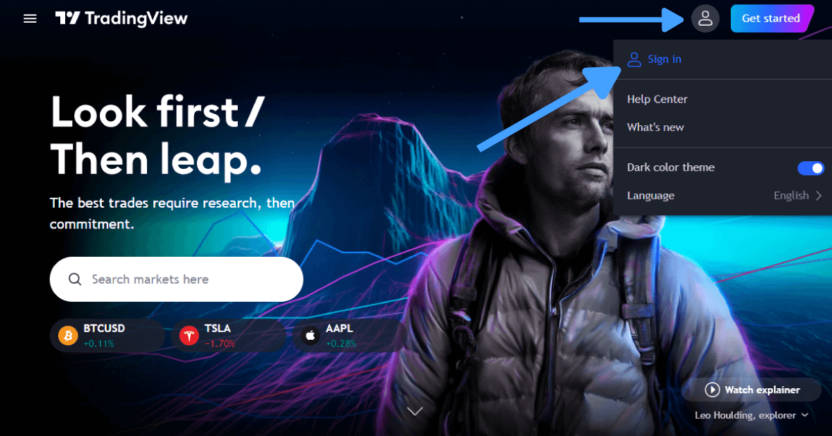 TradingView Sign In